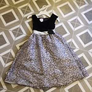 Girls leopard dress
